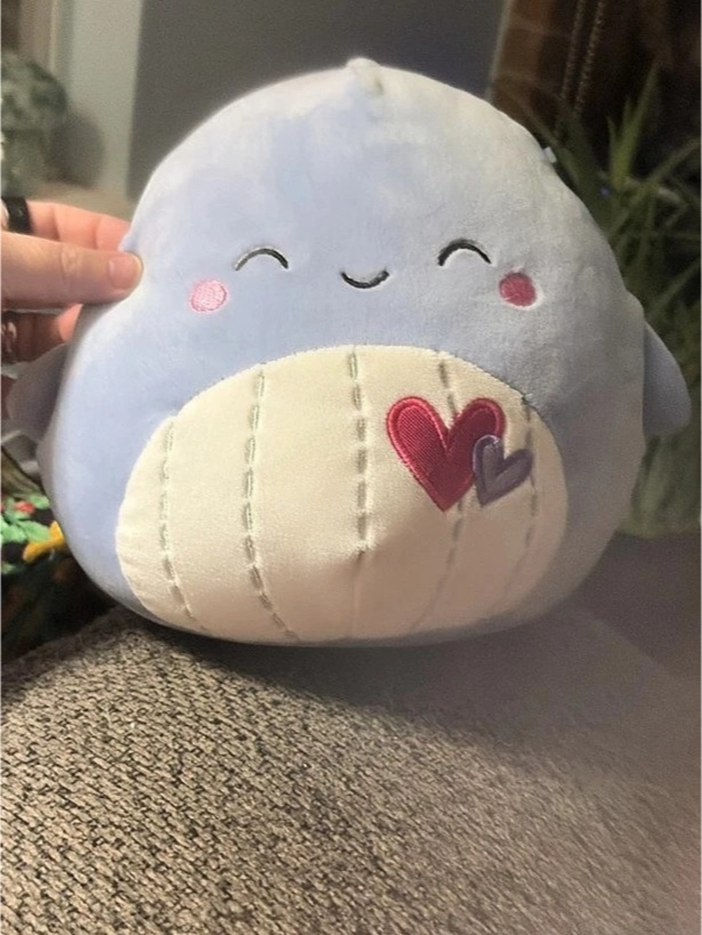 Squishmallows Samir the Blue Whale (Valentine's Edition) Plush